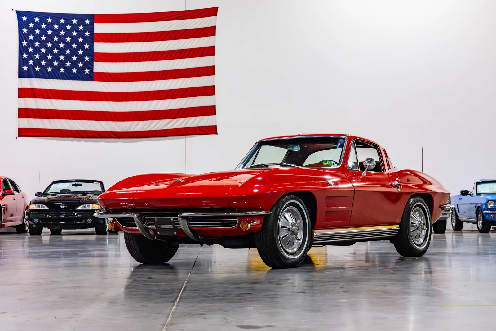 1964 Chevrolet Corvette Stingray, photographed in the showroom